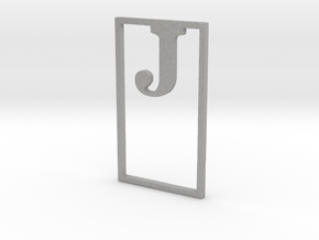 Bookmark Monogram. Initial / Letter  J  in Aluminum