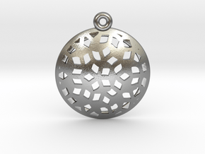 Pattern pendant in Natural Silver