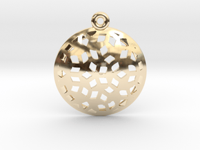 Pattern pendant in 14k Gold Plated Brass