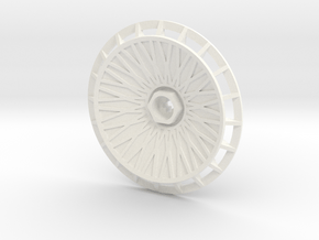 BBS Wheel Cover/Fan With Spokes in White Processed Versatile Plastic
