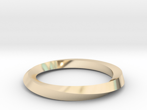 Mobius Band G in 14K Yellow Gold