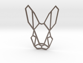 Mr. Rabbit Wall Decoration in Polished Bronzed Silver Steel