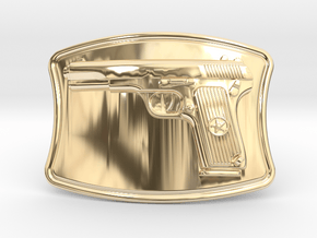 Tokarev Belt Buckle in 14k Gold Plated Brass