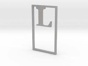 Bookmark Monogram. Initial / Letter  L  in Aluminum