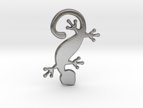 Gekko Pendant in Natural Silver