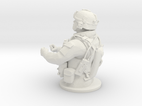 Tank Gunner 1/7 in White Natural Versatile Plastic