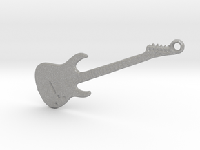 Rock Guitar Pendant in Aluminum