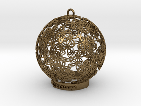 Flowers Ball Ornament in Natural Bronze