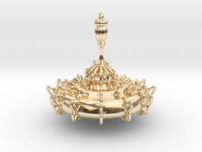 Ornate Top in 14k Gold Plated Brass