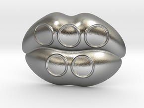 Kiss Me Olympic Belt Buckle in Natural Silver
