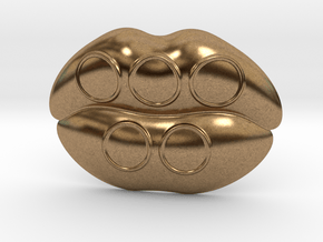 Kiss Me Olympic Belt Buckle in Natural Brass