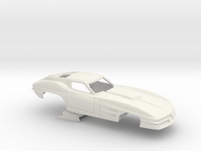 1/8 1963 Pro Mod Corvette No Scoop in White Natural Versatile Plastic