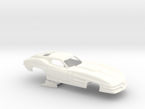 1/25 1963 Pro Mod Corvette No Scoop Small Wheel We in White Processed Versatile Plastic