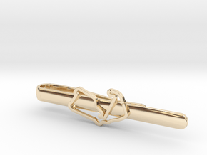 Silverstone circuit tie clip in 14K Yellow Gold