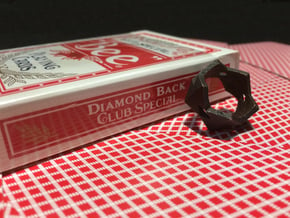 5 Diamantes Ring in Matte Black Steel: 8 / 56.75