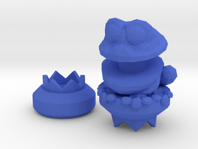 Frog Statue in Blue Processed Versatile Plastic