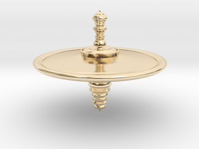 Flat Ribbed Top in 14k Gold Plated Brass