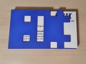 Turbo Buddy Card Holder in Blue Processed Versatile Plastic