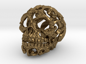 Steampunk Skull filigree in Natural Bronze: Medium