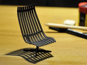 Scandia Senior Chair 1/12 Scale in Black Natural Versatile Plastic