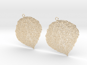 Leaf earrings in 14k Gold Plated Brass