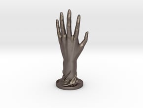 Hand in Polished Bronzed Silver Steel