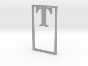Bookmark Monogram. Initial / Letter T in Aluminum