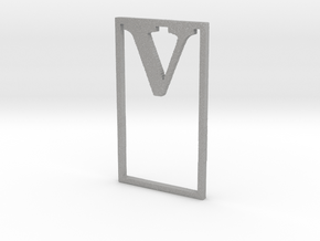 Bookmark Monogram. Initial / Letter V in Aluminum