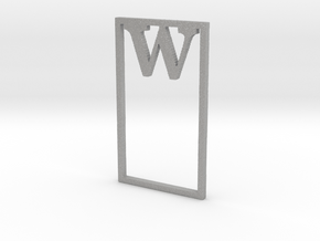 Bookmark Monogram. Initial / Letter W  in Aluminum