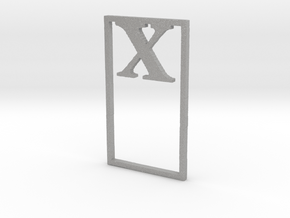 Bookmark Monogram. Initial / Letter X  in Aluminum