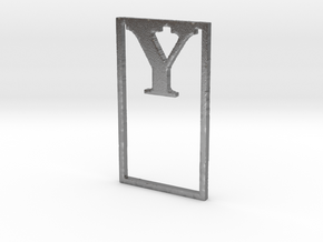 Bookmark Monogram. Initial / Letter  Y  in Natural Silver