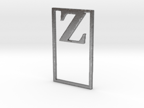 Bookmark Monogram. Initial / Letter Z  in Natural Silver