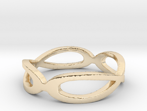 "Zelda" Double Infinity Ladies Ring Size 6 in 14K Yellow Gold