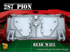 2S7 PION Rear Wall Update set (1:35) in Tan Fine Detail Plastic