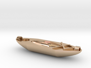 Kayak Ornament in 14k Rose Gold