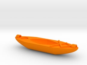 Kayak Ornament in Orange Processed Versatile Plastic
