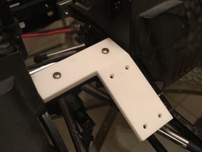 Battery Relocation Plate in White Natural Versatile Plastic