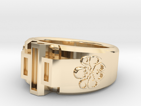 Hydra Size 13 70mm in 14k Gold Plated Brass