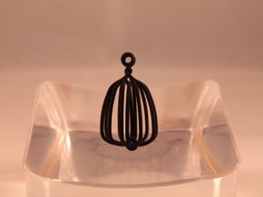 Crystal therapy cage - one pivot in Black Natural Versatile Plastic