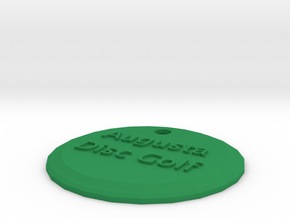 Augusta Disc Golf keychain in Green Processed Versatile Plastic