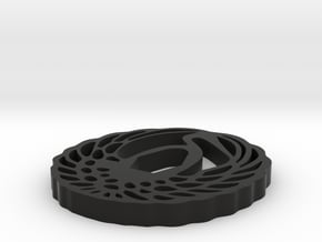 Crane Tsuba in Black Natural Versatile Plastic