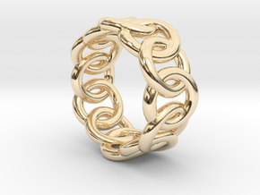 Chain Ring 14 – Italian Size 14 in 14K Yellow Gold