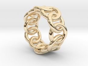 Chain Ring 15 – Italian Size 15 in 14K Yellow Gold