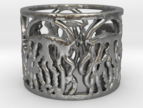 Happy Jellyfish  Ring Size 6.5 in Natural Silver