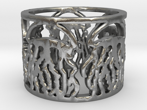 Happy Jellyfish  Ring Size 7.5 in Natural Silver