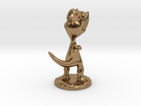 Poor T-Rex full-color miniature statue in Natural Brass
