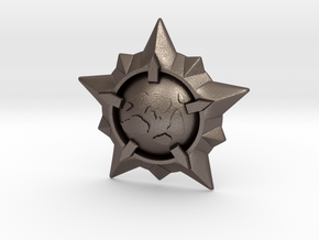 World Exploration Star in Polished Bronzed Silver Steel