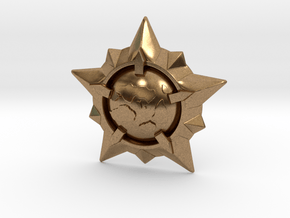 World Exploration Star in Natural Brass