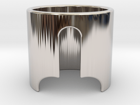 LUI / HE in Rhodium Plated Brass