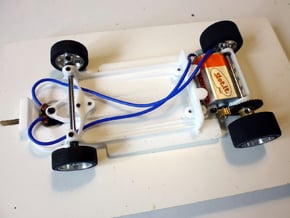 Slot car chassis for GT40 (KY) 1/28 in White Natural Versatile Plastic